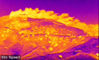 An infrared view of the methane gas leak. (buzzfeed.com) 