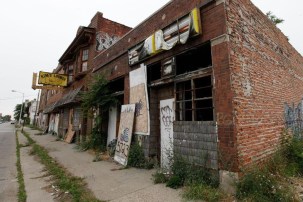 An abandoned street in the Rust Belt has not seen the better days Trump promised residents in 2016.